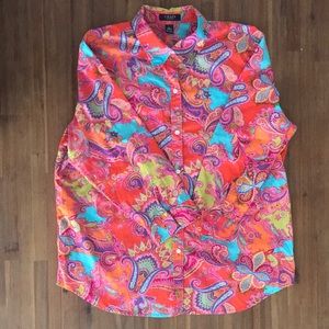 Chaps Paisley Print Button Down Shirt